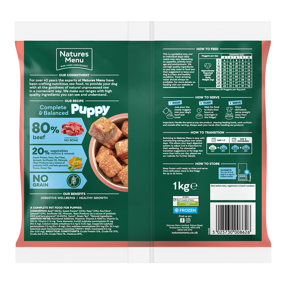 80% Beef Nuggets for Puppies image number 1